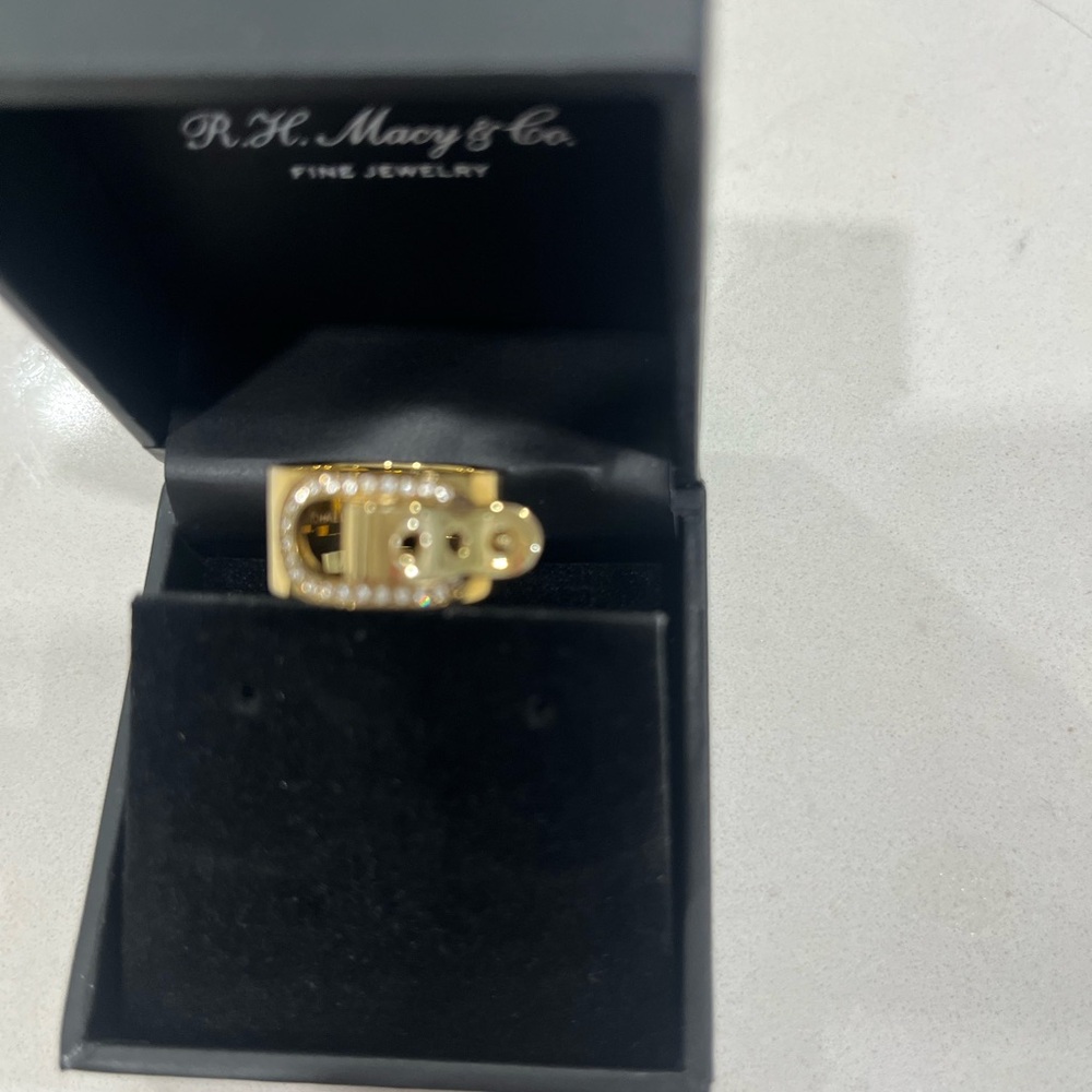 MICHAEL Michael Kors Gold Plated Buckle Ring